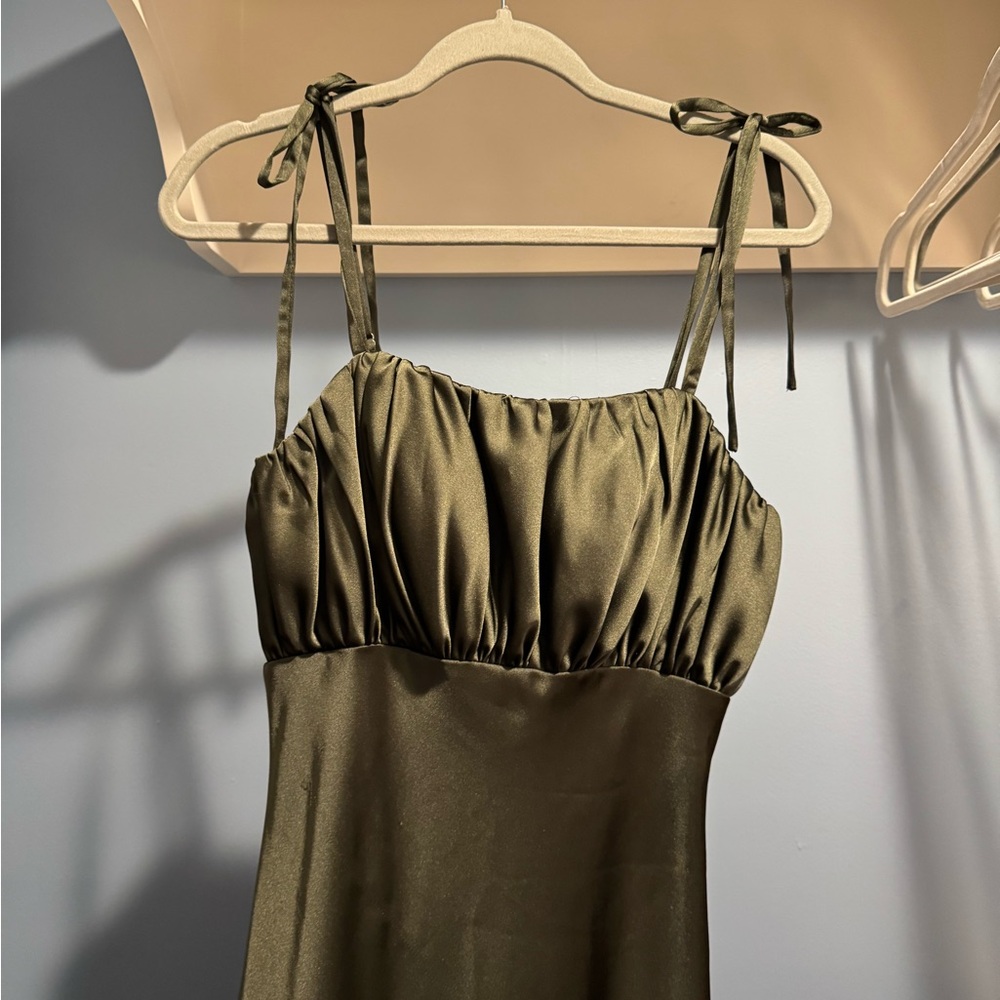 BHLDN Olive Green Wedding Dress